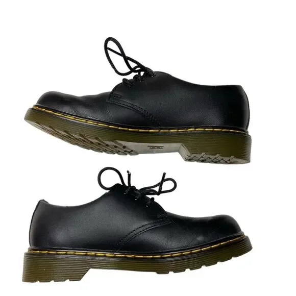 Dr. Martens Black 1461 Softy T Leather Shoes Size 5 - Picture 3 of 9